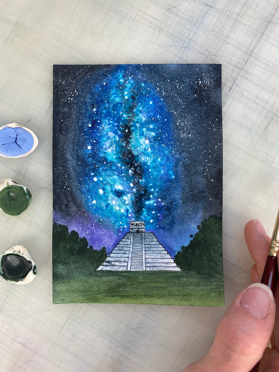 Mini Meteor Shower Watercolor Painting, 4.5 x 6 – Anne Kostecki