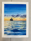 Horizon View Original Watercolor Painting